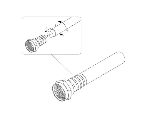 Разъем F RG-6 "AB" (03-008C) (уп.100шт) PROCONNECT 05-4003-4