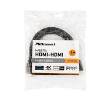 Кабель HDMI - HDMI 1.4 2м Silver PROCONNECT 17-6204-8