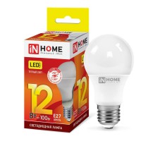 Лампа светодиодная LED-A60-VC 12Вт грушевидная 230В E27 3000К 1140лм IN HOME 4690612020235