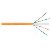 Кабель U/UTP 4 пары кат. 6 LSZHнг(B)-HF Оранж. (уп.305м) NETLAN EC-UU004-6-LSZH-OR