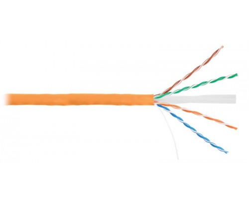 Кабель U/UTP 4 пары кат. 6 LSZHнг(B)-HF Оранж. (уп.305м) NETLAN EC-UU004-6-LSZH-OR