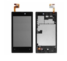 Дисплей (экран) в сборе с тачскрином для Nokia Lumia 520, 525, 510 черный