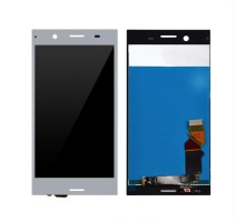 Дисплей (экран) в сборе с тачскрином для Sony Xperia XZ Premium / XZ Premium Dual серебристый (хром)