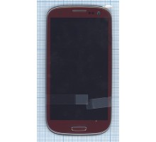 Дисплей (экран) в сборе с тачскрином full set для Samsung Galaxy S3 I9300 GT-I9300 Galaxy S3 LaFleur красный Garnet Red