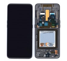 Дисплей (экран) в сборе с тачскрином для Samsung A805F (A80) с рамкой черный (Premium LCD) Ref