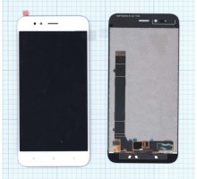 Дисплей (экран) в сборе с тачскрином для Xiaomi Mi A1, Mi 5X белый