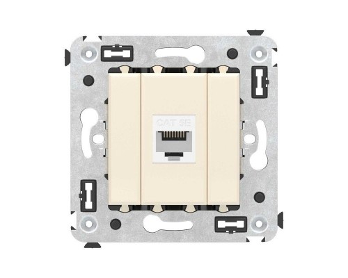 Розетка компьютерная 1-м СП Avanti "Ванильная дымка" RJ45 кат.5E без шторок механизм DKC 4405663