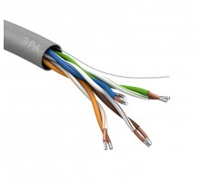 Кабель витая пара U/UTP кат.5e 4х2х24AWG solid CCA PVC SIMPLE сер. 305м (м) Эра Б0044434