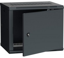 Шкаф 19 дюйм LINEA W 6U 600х450мм настен. метал. дверь RAL9005 ITK LWR5-06U64-MF