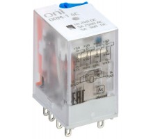 Реле интерфейсное ORM-1 4C 24В DC с LED и тест. кнопкой ONI ORM-1-4C-DC24V-L-B