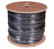 Кабель витая пара F/UTP 4х2х24AWG кат.5e solid CU PE OUTDOOR трос черн. 305м (м) Rexant 01-0144