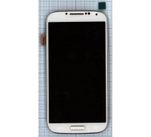 Дисплей (экран) в сборе с тачскрином для Samsung i9500 Galaxy S4 с рамкой белый (TFT LCD)