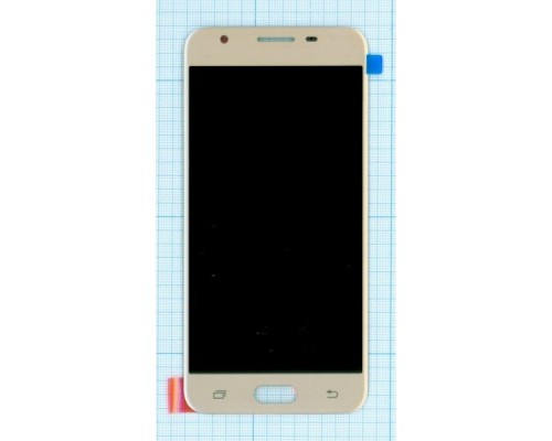 Дисплей (экран) в сборе с тачскрином для Samsung J5 Prime G570F/DS золото (Premium LCD)