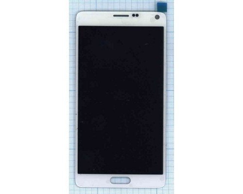 Дисплей (экран) в сборе с тачскрином для Samsung Galaxy Note 4 N9100 белый (Premium SC LCD)