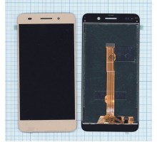 Дисплей (экран) в сборе с тачскрином для Huawei Honor 5A (D2LYO-L21) золотой