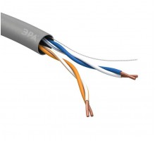 Кабель витая пара U/UTP кат.5e 2х2х24AWG solid CU PVC сер. 305м (м) Эра Б0044428