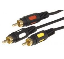 Шнур 3RCA Plug - 3RCA Plug 3м (GOLD) (уп.10шт) Rexant17-0214