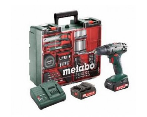 Винтоверт аккумуляторный BS 14.4 2х2.0Ач LiIon с набором оснастки Metabo 602206880