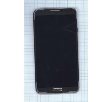 Дисплей (экран) в сборе с тачскрином для Samsung Galaxy Note 3 LTE SM-N9005 золотой с рамкой (Premium LCD)