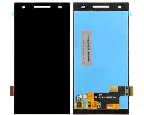 Дисплей (экран) в сборе с тачскрином для Philips S396 (черный)