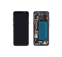 Дисплей (экран) в сборе с тачскрином для Samsung Galaxy S8 G950F черный с рамкой (OLED)