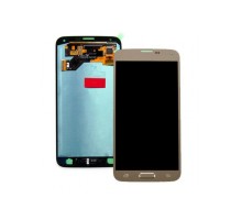 Дисплей (экран) в сборе с тачскрином для Samsung SM-G900H GALAXY S5 GH97-15959D золотой с рамкой