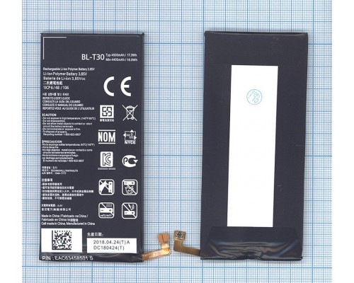 Аккумуляторная батарея (аккумулятор) BL-T30 для LG Fiesta 4500mAh / 17.33Wh 3,85V