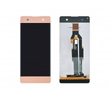 Дисплей (экран) в сборе с тачскрином для Sony Xperia XA (F3111/F3112) розовое золото (Premium LCD)