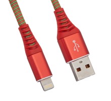 USB кабель "LP" для Apple 8 pin "Носки" (красный/блистер)