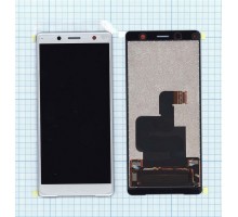 Дисплей (экран) в сборе с тачскрином для Sony Xperia XZ2 Compact (H8324) серебристый