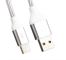 USB Type-C кабель LP "Волны" серый, белый