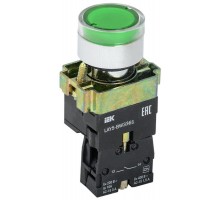 Кнопка LAY5-BW3361 с подсв. зел. 1з IEK BBT50-BW-K06