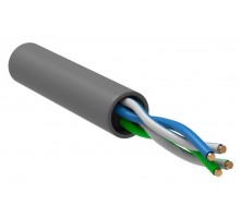 Кабель витая пара U/UTP кат.5e 2х2х24AWG solid CCA PVC GENERICA сер. 305м (м) ITK BC1-C5E02-111-305-G