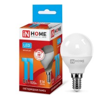 Лампа светодиодная LED-ШАР-VC 11Вт шар 4000К нейтр. бел. E14 1050лм 230В IN HOME 4690612020594