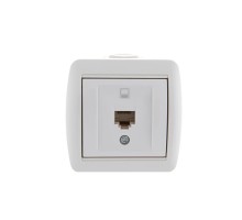 Розетка компьютерная 1-м ОП Nata RJ45 бел. LEZARD 710-0200-139