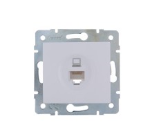 Розетка компьютерная 1-м СП Karina RJ45 механизм бел. LEZARD 707-0288-139