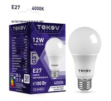 Лампа светодиодная 12Вт А60 4000К Е27 176-264В TOKOV ELECTRIC TKE-A60-E27-12-4K