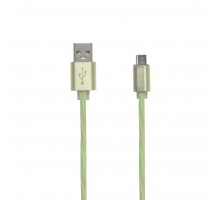 USB кабель "LP" Type-C косичка 1м зеленый