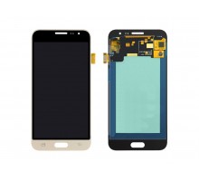 Дисплей (экран) в сборе с тачскрином для Samsung J320F Galaxy J3 (2016) золотой (Premium LCD)