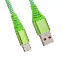 USB кабель "LP" Type-C "Носки" (зеленый/блистер)