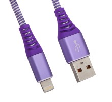 USB кабель "LP" для Apple 8 pin "Носки" (фиолетовый/блистер)