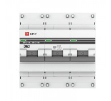 Выключатель автоматический модульный 3п D 63А 10кА ВА 47-100 PROxima EKF mcb47100-3-63D-pro