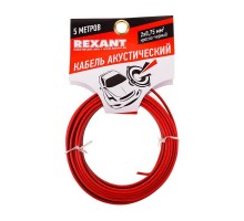 Кабель Stereo 2х0.75 красн./черн. (уп.5м) Rexant 01-6104-3-05