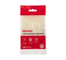 Хомут кабельный 2.5х100 нейл. бел. (уп.100шт) Rexant 07-0100