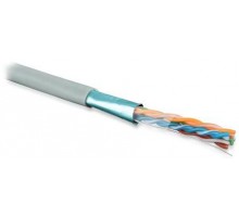 Кабель витая пара F/UTP кат.5e 4х2х24AWG solid PVC FUTP4-C5E-S24-IN-PVC-GY-305 сер. 305м (м) Hyperline 42052