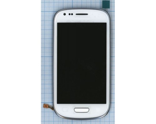 Дисплей (экран) в сборе с тачскрином для Samsung Galaxy S3 mini GT-I8190 белый с рамкой