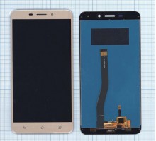 Дисплей (экран) в сборе с тачскрином для Asus ZenFone 3 Laser (ZC551KL) золотистый