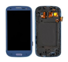 Дисплей (экран) в сборе с тачскрином для Samsung Galaxy S3 GT-I9305 синий (AAA)