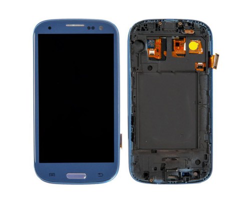 Дисплей (экран) в сборе с тачскрином для Samsung Galaxy S3 GT-I9305 синий (AAA)