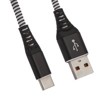 USB кабель "LP" Type-C "Носки" (черный/блистер)